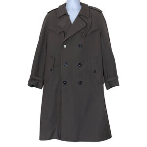 Kuppenheimer Overcoat Mens Size R 40 Gray Water Resistant Vintage